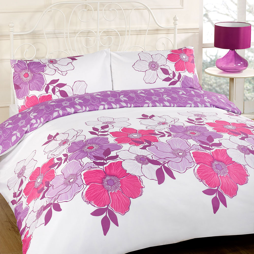 Duvet Quilt Cover Bedding Set All Colours Single Double King Size